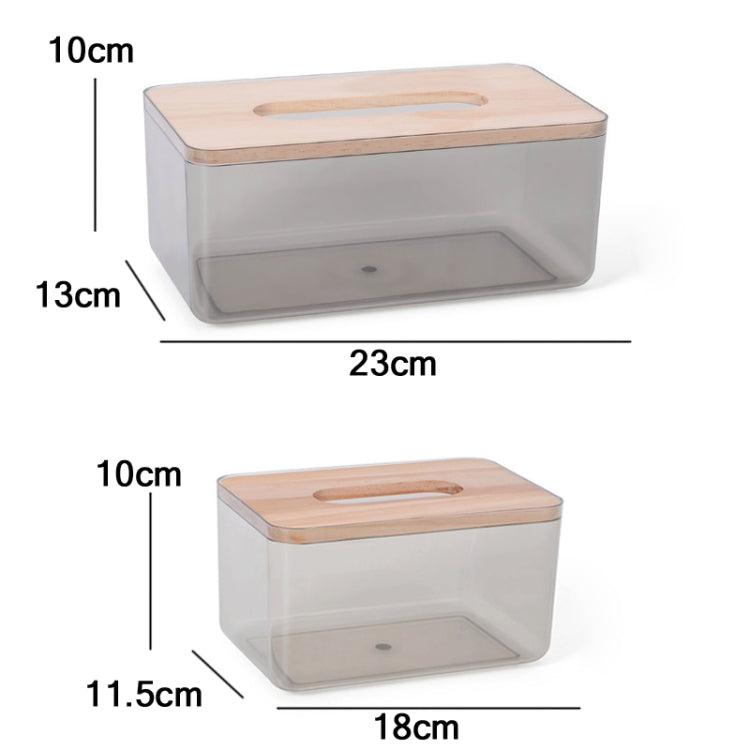 Household Living Room Transparent Tissue Storage Box, Color: Smallï¼ˆRedï¼‰