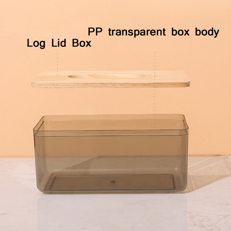 Household Living Room Transparent Tissue Storage Box, Color: Smallï¼ˆRedï¼‰