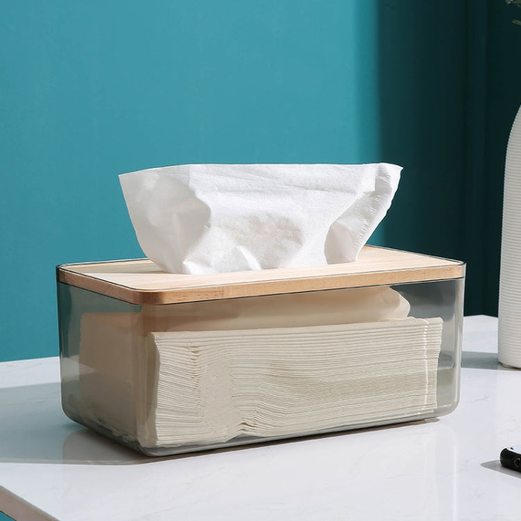 Household Living Room Transparent Tissue Storage Box, Color: Smallï¼ˆRedï¼‰