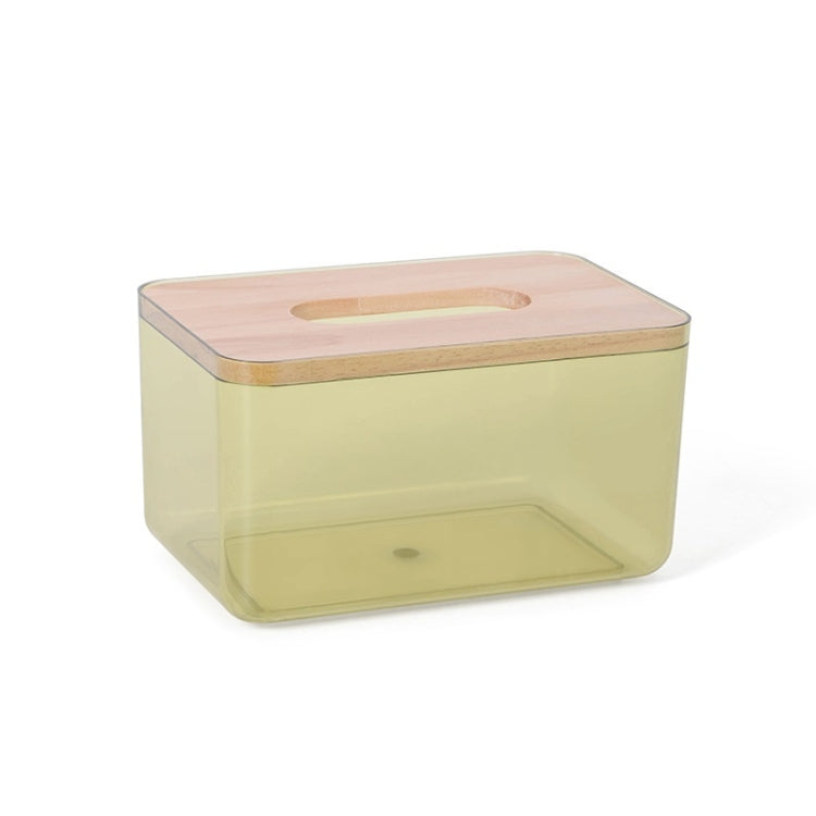 Household Living Room Transparent Tissue Storage Box, Color: Smallï¼ˆYellowï¼‰