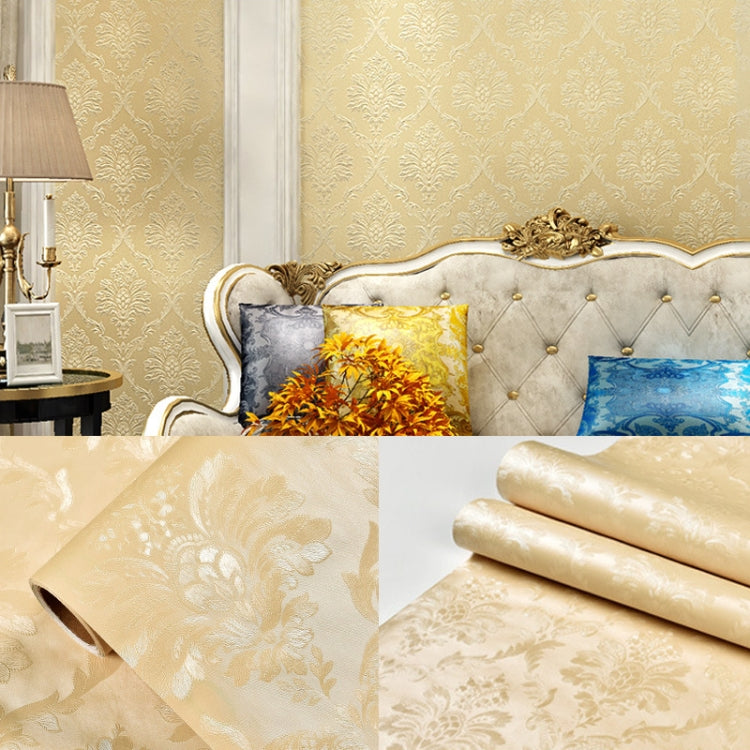 0.6 x 5m Pastoral Style Damascus PVC Self-Adhesive Wallpaper Restaurant Milk Tea Shop Glass Stickers