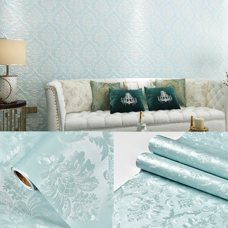 0.6 x 5m Pastoral Style Damascus PVC Self-Adhesive Wallpaper Restaurant Milk Tea Shop Glass Stickers