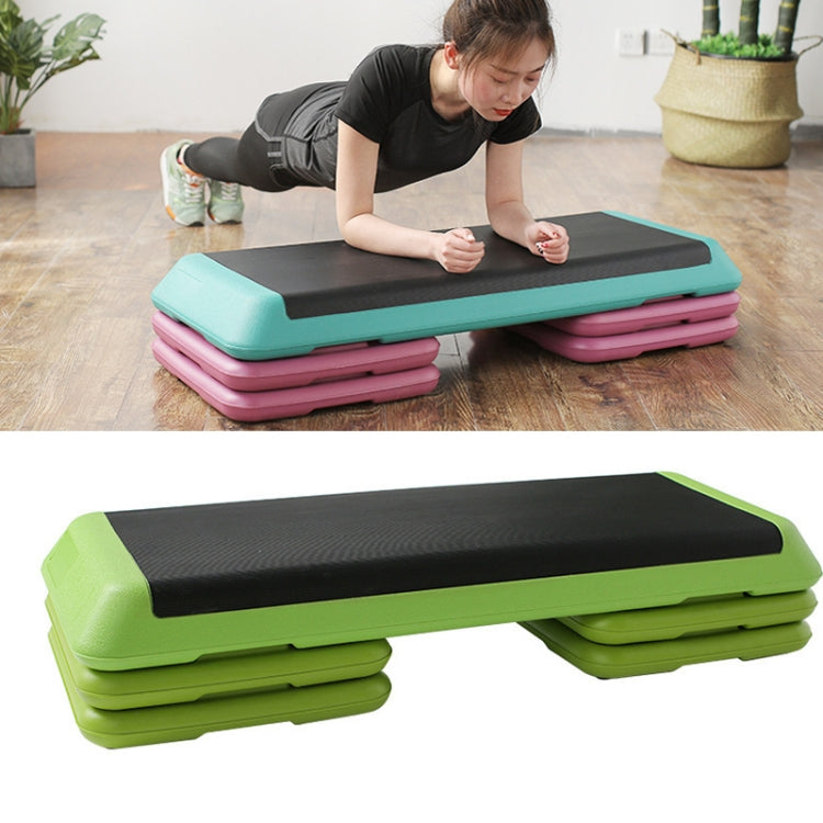 110cm Fitness Pedal Adjustable Sports Yoga Fitness Aerobics Pedal, Specification: Grass Green Motherboard + 4 Grass Green Bases