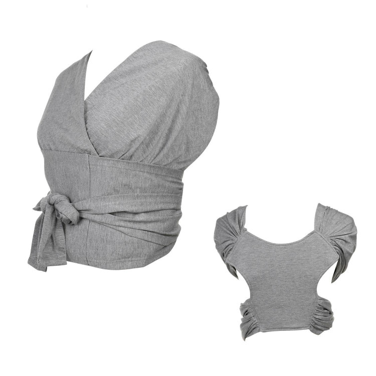 Baby Carrier Double Shoulder Front Holding Baby Carrier Portable Baby X Carrying Bag,Size: M (Gray)