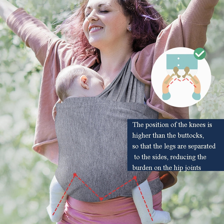 Baby Carrier Double Shoulder Front Holding Baby Carrier Portable Baby X Carrying Bag,Size: M (Gray)