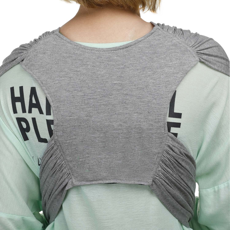 Baby Carrier Double Shoulder Front Holding Baby Carrier Portable Baby X Carrying Bag,Size: L (Gray)