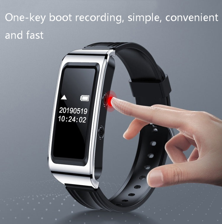 D6 HD Long-Distance Recording Video Bracelet Learning Conference Small Recording Photo Watch(32GB)