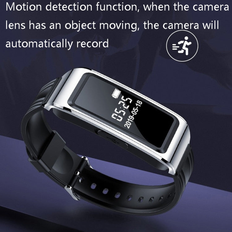 D6 HD Long-Distance Recording Video Bracelet Learning Conference Small Recording Photo Watch(32GB)
