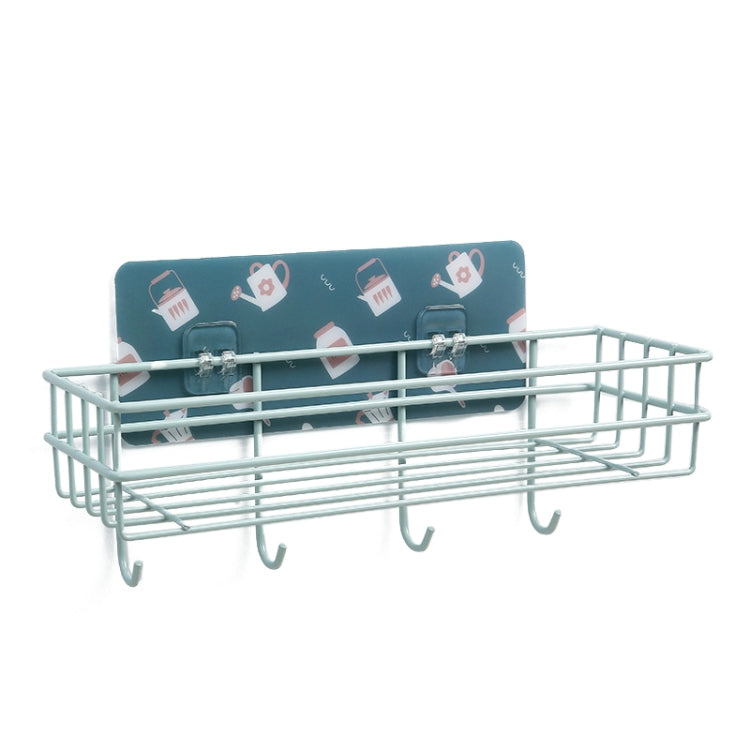 2 PCS Bathroom Wrought Iron Shelf Toilet Vanity Stand Punch-Free Wall-Mounted Storage Shelf Hanger