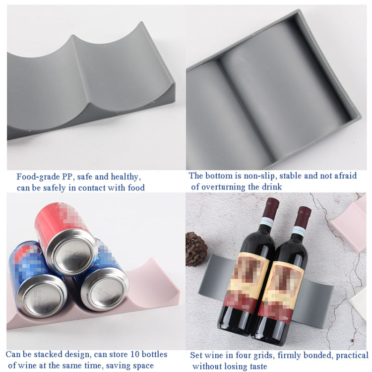 3 PCS Red Wine Storage Shelf Can Drink Storage Rack Multi-Purpose Stackable Shelf