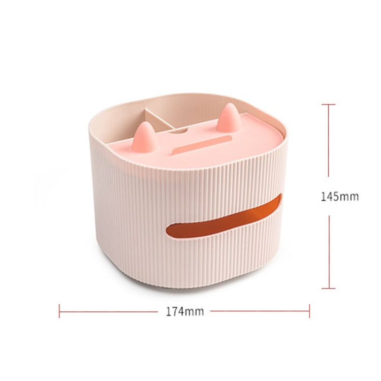 2 PCS YZ027 Desktop Multifunctional Tissue Box Household Living Room Coffee Table Remote Control Storage Box Debris Sorting Box(Deep Green)