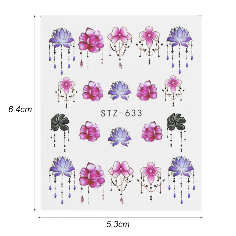 40 PCS Nail Sticker Colorful Design Water Transfer Decals Sets