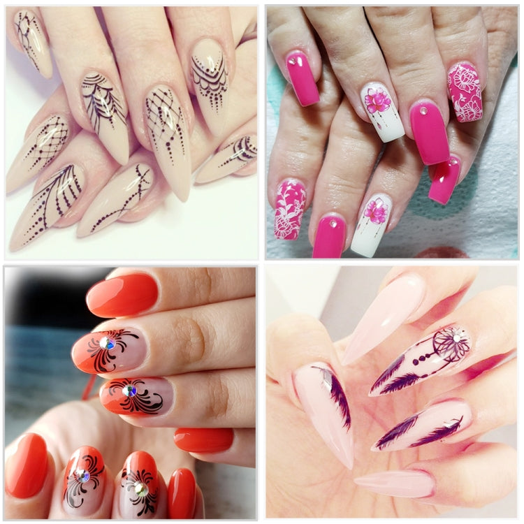 40 PCS Nail Sticker Colorful Design Water Transfer Decals Sets