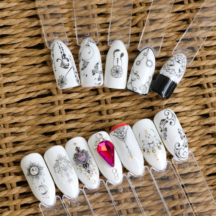 40 PCS Nail Sticker Colorful Design Water Transfer Decals Sets