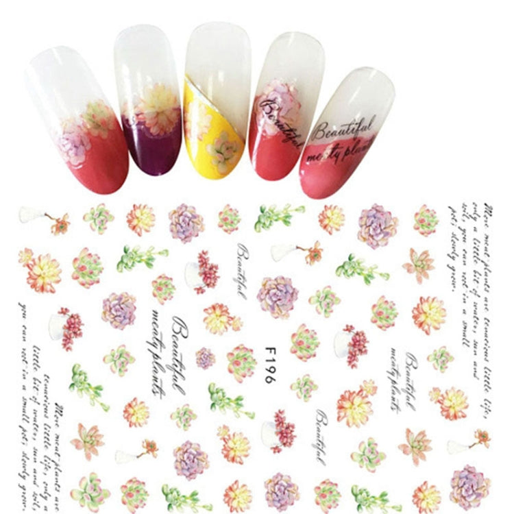 3 PCS 3D Nail Stickers Blooming Flower 3D Nail Art Stickers Decals