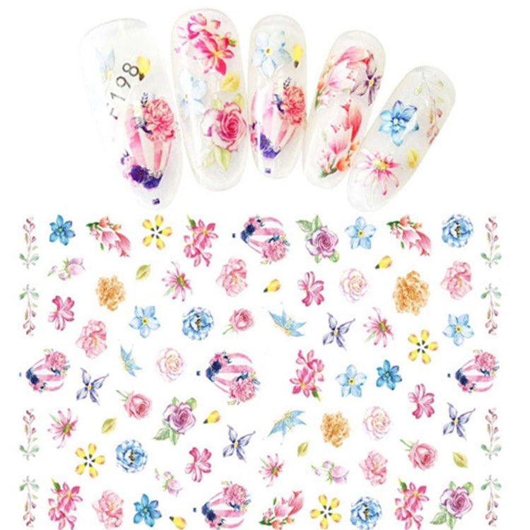 3 PCS 3D Nail Stickers Blooming Flower 3D Nail Art Stickers Decals