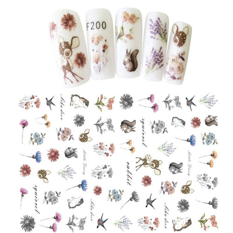 3 PCS 3D Nail Stickers Blooming Flower 3D Nail Art Stickers Decals