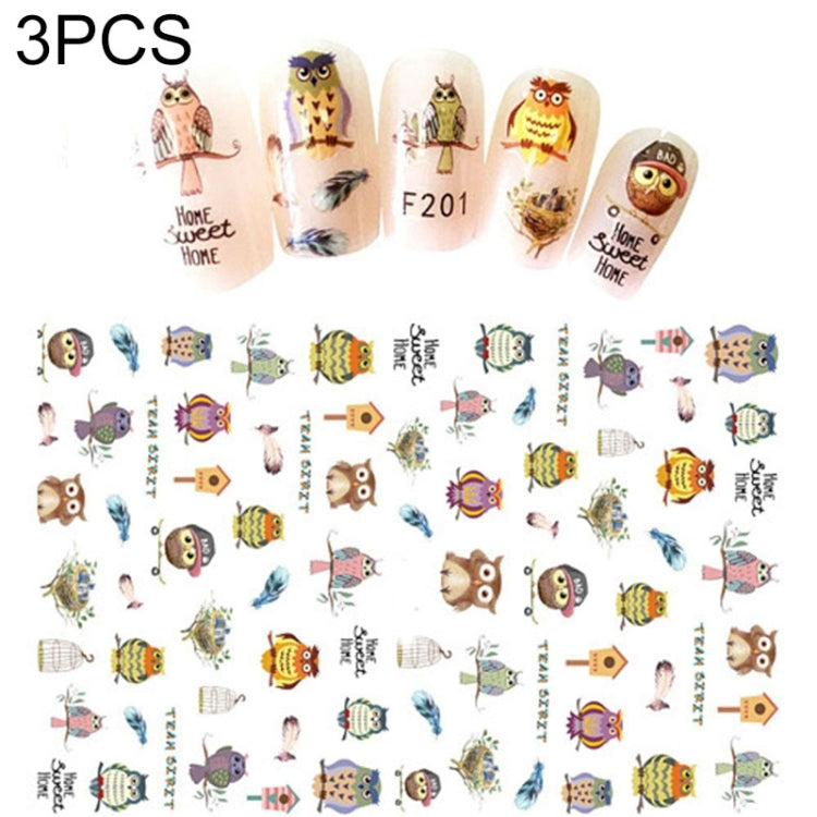 3 PCS 3D Nail Stickers Blooming Flower 3D Nail Art Stickers Decals