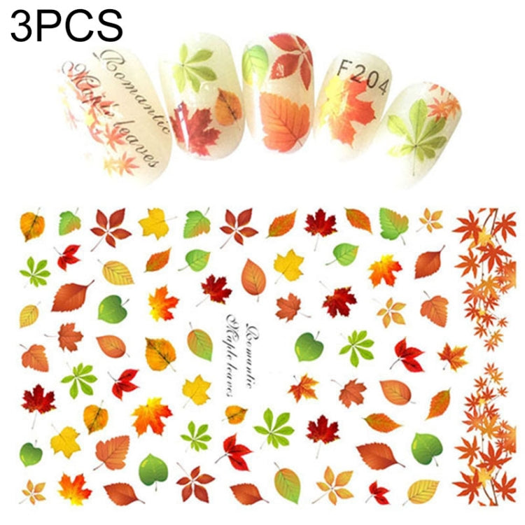 3 PCS 3D Nail Stickers Blooming Flower 3D Nail Art Stickers Decals