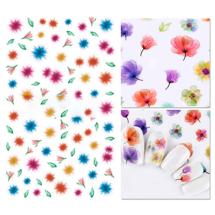 3 PCS 3D Nail Stickers Blooming Flower 3D Nail Art Stickers Decals