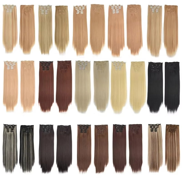 6 In 1 60cm Card Hair Extension Piece 16 Card Long Straight Hair Wig Piece, Color: 13.24H613