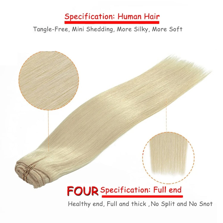 6 In 1 60cm Card Hair Extension Piece 16 Card Long Straight Hair Wig Piece, Color: 20.613