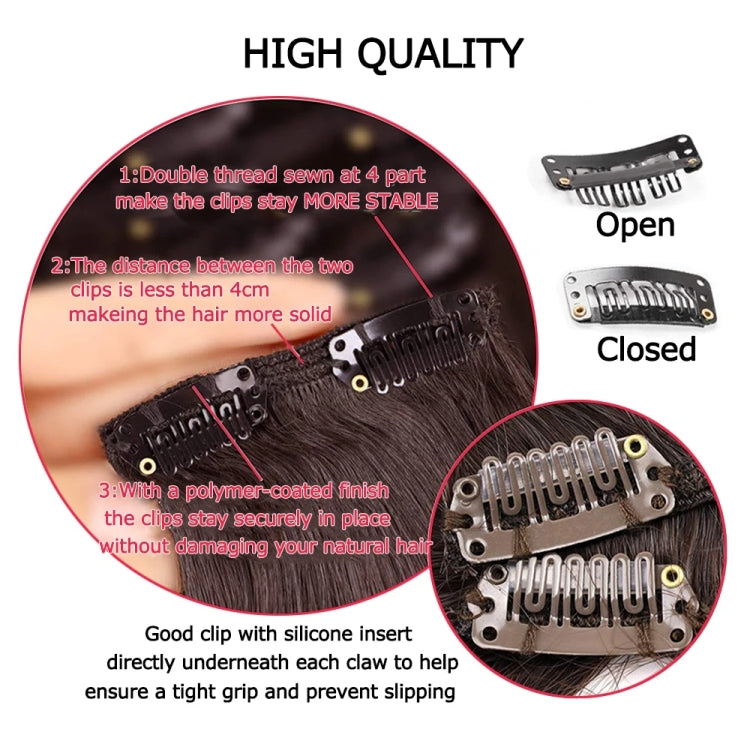 6 In 1 60cm Card Hair Extension Piece 16 Card Long Straight Hair Wig Piece, Color: 10.6H613