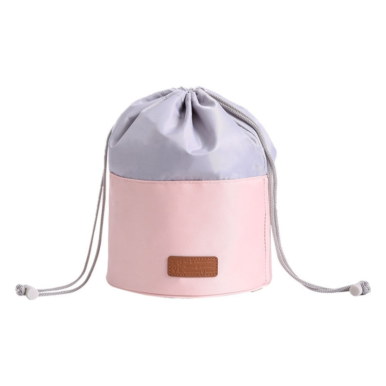 2 PCS Large Capacity Multi-Function Portable Drawstring Travel Home Storage Bag Cylinder Cosmetic Storage Bag