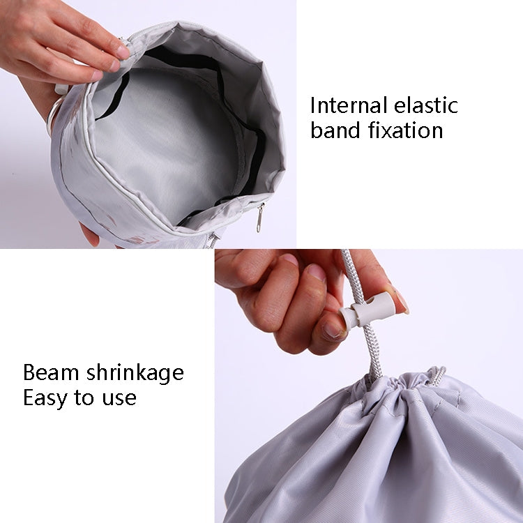 2 PCS Large Capacity Multi-Function Portable Drawstring Travel Home Storage Bag Cylinder Cosmetic Storage Bag