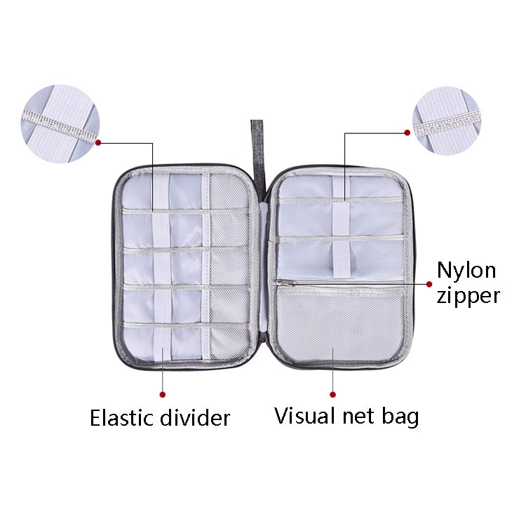 2 PCS Data Cable Storage Box Waterproof Digital Package Charging Earphone Storage Box U Disk Multi-Function Finishing Box