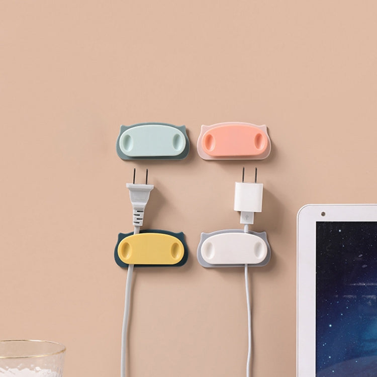 4 Sets YZ026 Household Cartoon Multi-Function Plug Hook Perforation-Free Wire Fixing Frame Non-Marking Cable Organizer