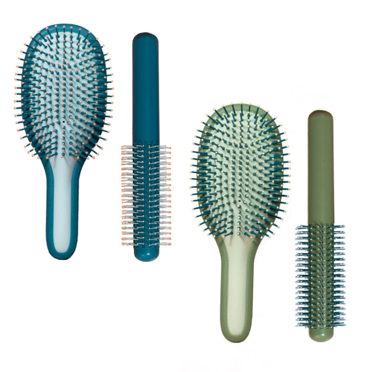 2 PCS SW050 Gypsophila Airbag Massage Comb Curly Hair Massage Meridian Anti-static Hair Smoothing Comb, Specification: Pudding Blue Comb