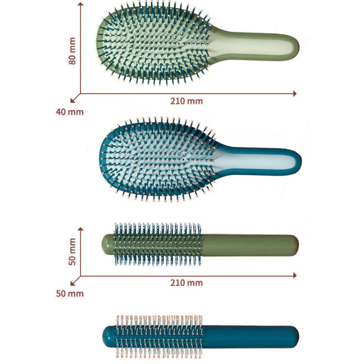 2 PCS SW050 Gypsophila Airbag Massage Comb Curly Hair Massage Meridian Anti-static Hair Smoothing Comb, Specification: Pudding Blue Roll