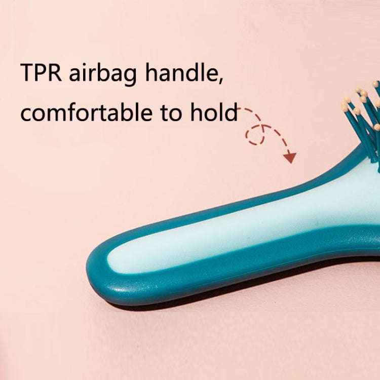 2 PCS SW050 Gypsophila Airbag Massage Comb Curly Hair Massage Meridian Anti-static Hair Smoothing Comb, Specification: Pudding Blue Roll