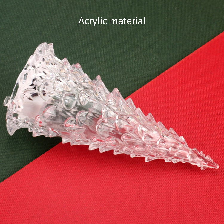 10 PCS Acrylic Christmas Tree Night Light Crystal 7 Colors Decoration Lamp 12cm Height