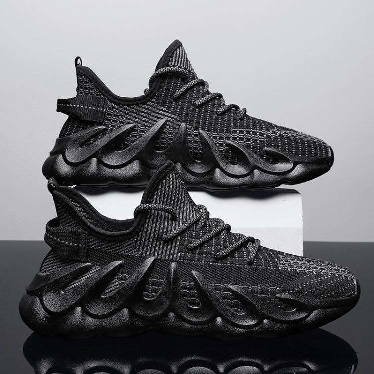 ZM-450 Men Octopus Sports Shoes Breathable Flying Wove Casual Shoes, Size: 42(Black)