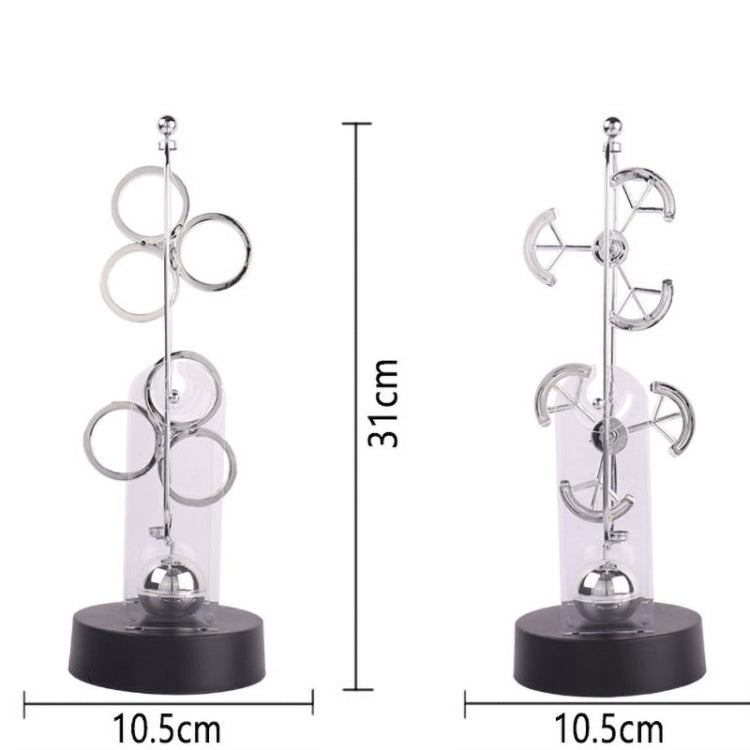 T900 Two-Wheeled Permanent Meter Electric Magnetic Double Turning Pendulum Chaotic Home Ornament