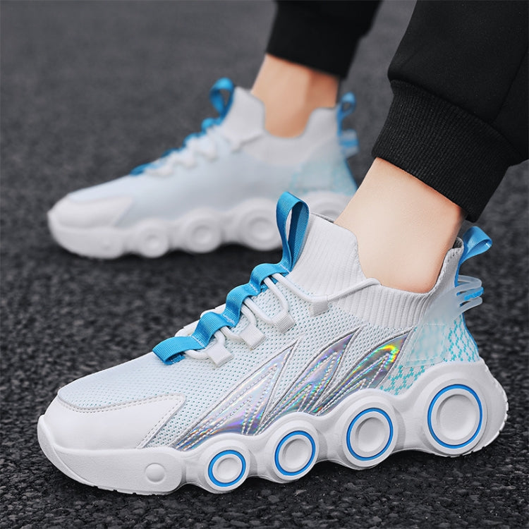 Mesh Breathable Flying Weave Men Shoes Sports Casual Shoes, Size: 42