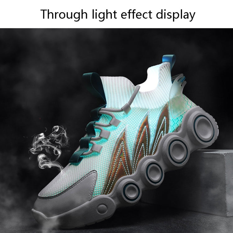 Mesh Breathable Flying Weave Men Shoes Sports Casual Shoes, Size: 42