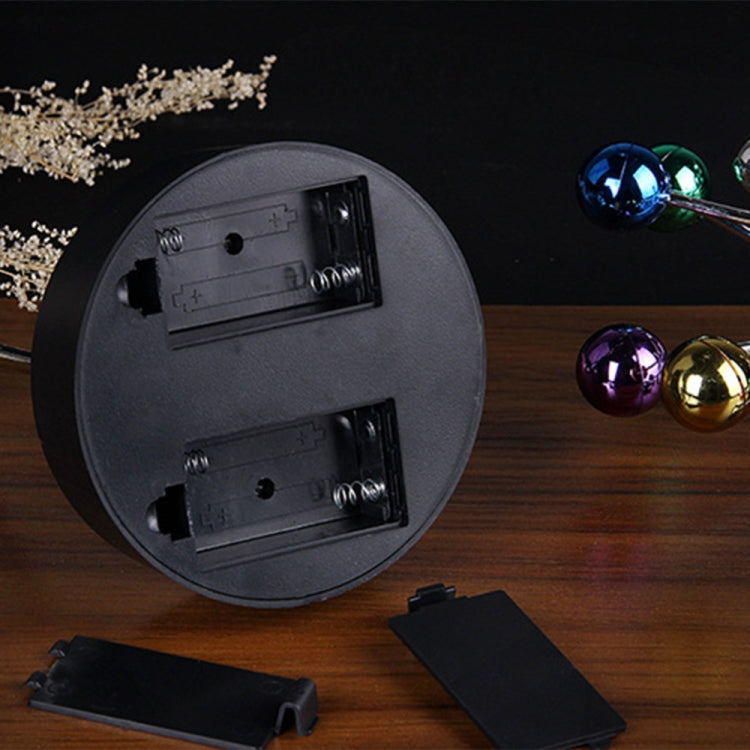 H010 Colorful Ball Ferris Wheel Perpetual Motion Device Eternal Celestial Model Wobbler Home Decoration Magnetic Ornaments, Style: Battery