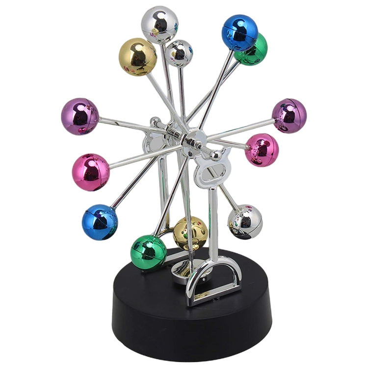 H010 Colorful Ball Ferris Wheel Perpetual Motion Device Eternal Celestial Model Wobbler Home Decoration Magnetic Ornaments, Style: USB