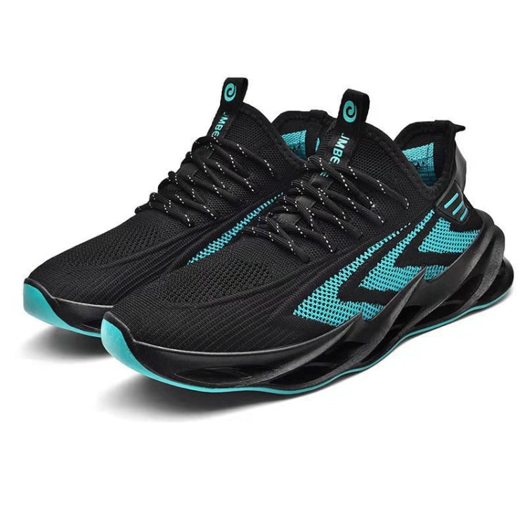 WDF-1 Men Breathable Mesh Shoes Youth Sports Casual Shoes, Size: 39(Black Green)