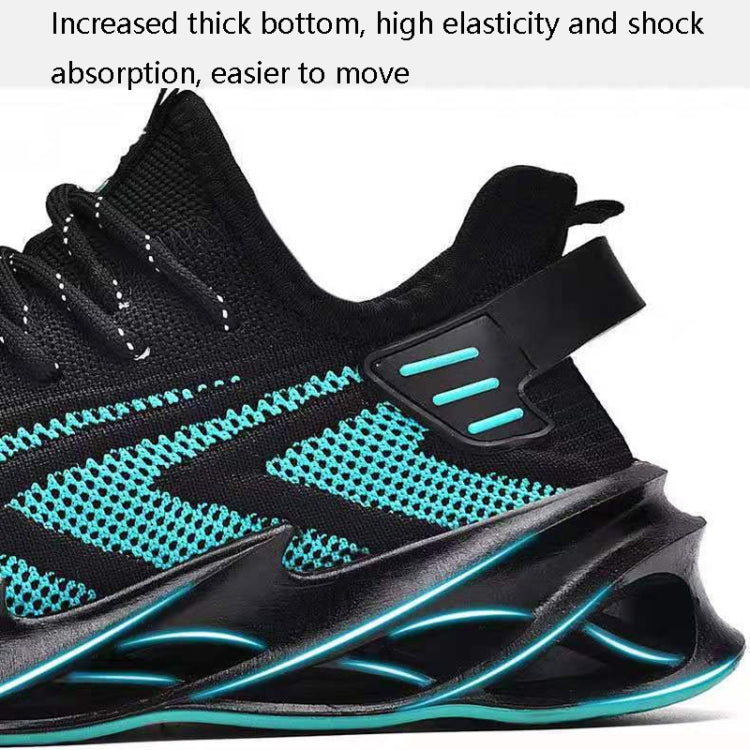 WDF-1 Men Breathable Mesh Shoes Youth Sports Casual Shoes, Size: 39(Black Green)