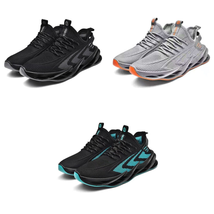 WDF-1 Men Breathable Mesh Shoes Youth Sports Casual Shoes, Size: 43(Black)