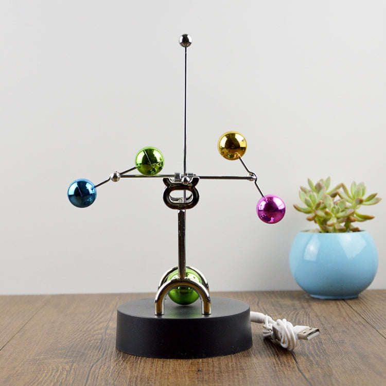 A007 Metal Colorful Ball Perimeter USB Home Decoration Rocking Dynamic Art Crafts