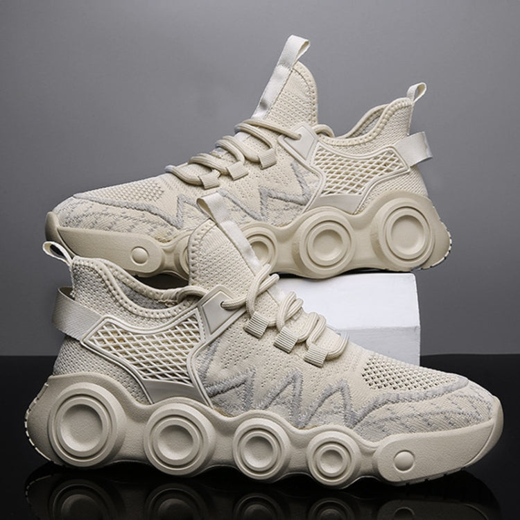 Air Fire Wheel Sole Men Shoes Flying Weave Breathable Casual Running Shoes, Size: 39