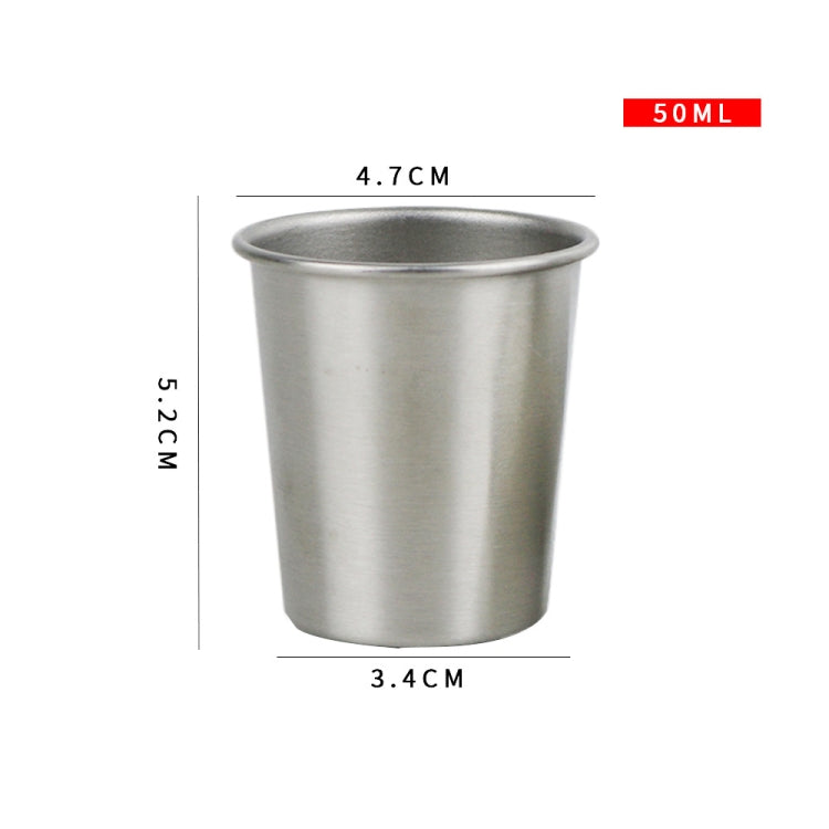 5 PCS 304 Stainless Steel Beer Mug Anti-Fall Children Water Cup, Capacity: 50ml
