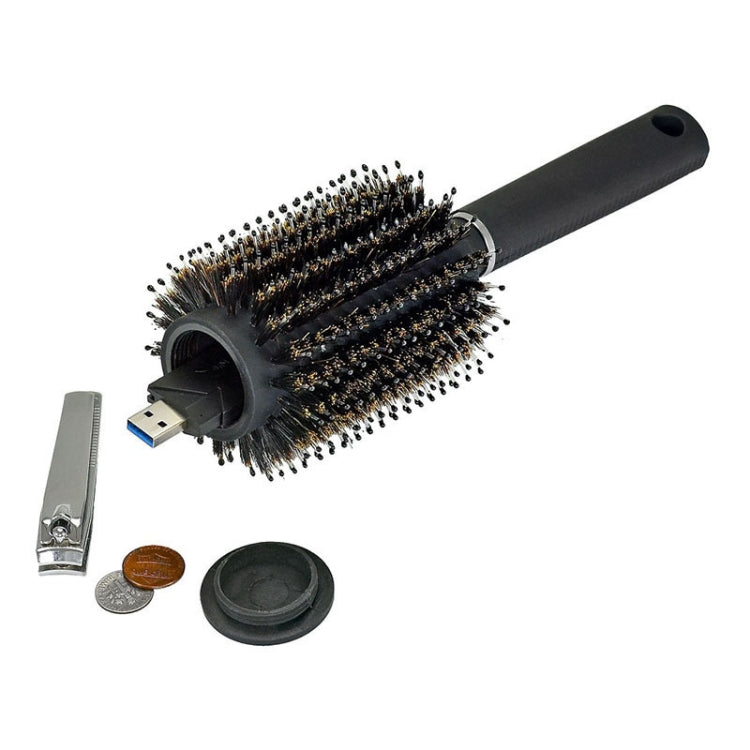 H3005 Plastic Portable Medicine Box With Roller Comb Storage Box(Mute Black)