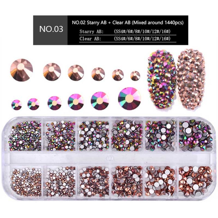 Nail Flat-back AB Crystal Strass 3D Charm Gems DIY Manicure Nail Art Decorations