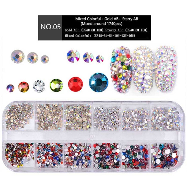 Nail Flat-back AB Crystal Strass 3D Charm Gems DIY Manicure Nail Art Decorations
